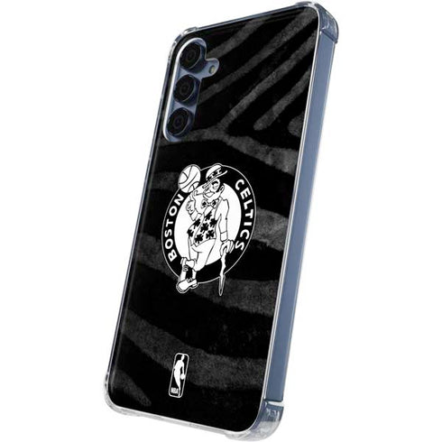 NBA Boston Celtics Black Animal Print Galaxy A35 5G Clear Case