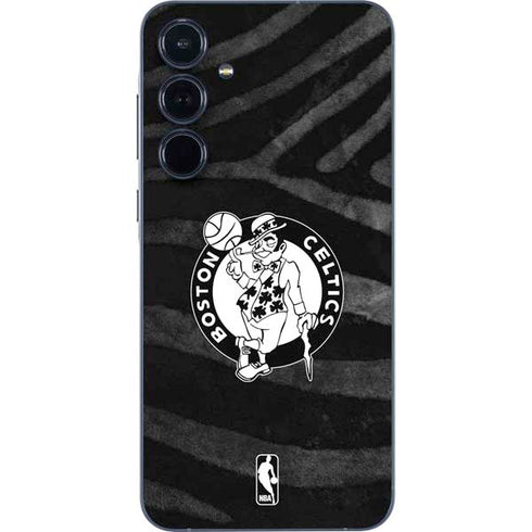 NBA Boston Celtics Black Animal Print Galaxy A35 5G Skin