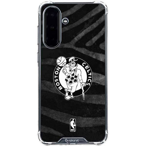 NBA Boston Celtics Black Animal Print Galaxy A36 5G Clear Case