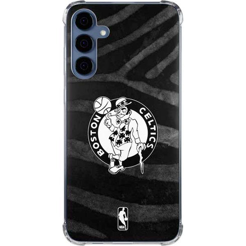NBA Boston Celtics Black Animal Print Galaxy A55 5G Clear Case