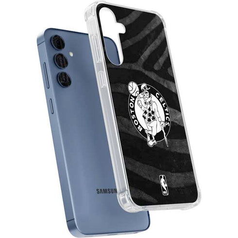 NBA Boston Celtics Black Animal Print Galaxy A55 5G Clear Case