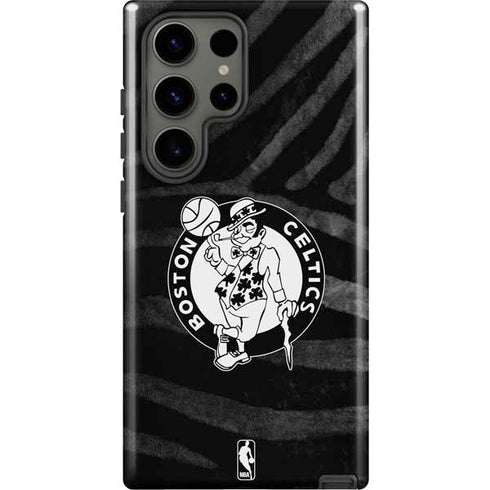 NBA Boston Celtics Black Animal Print Galaxy S23 Ultra Pro Case