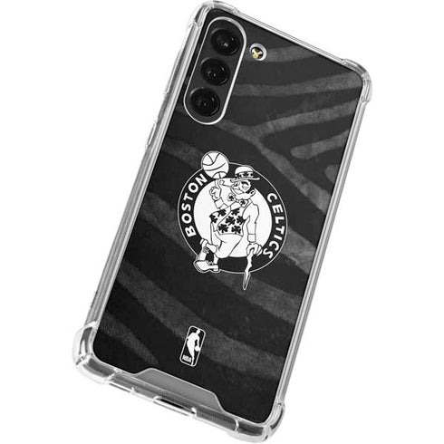 NBA Boston Celtics Black Animal Print Galaxy S24 FE Clear Case