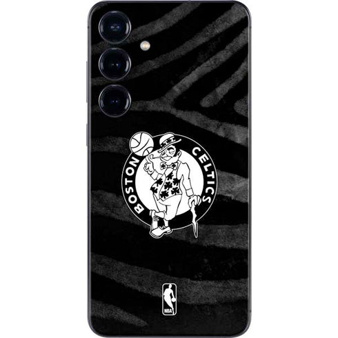 NBA Boston Celtics Black Animal Print Galaxy S24 Plus Skin
