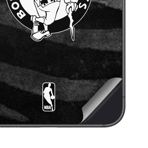 NBA Boston Celtics Black Animal Print Galaxy S25 Plus Skin