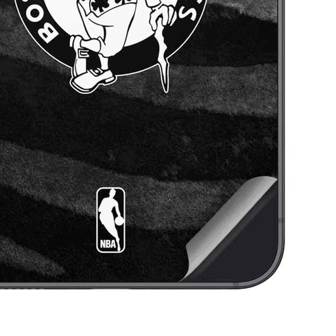 NBA Boston Celtics Black Animal Print Galaxy S25 Skin