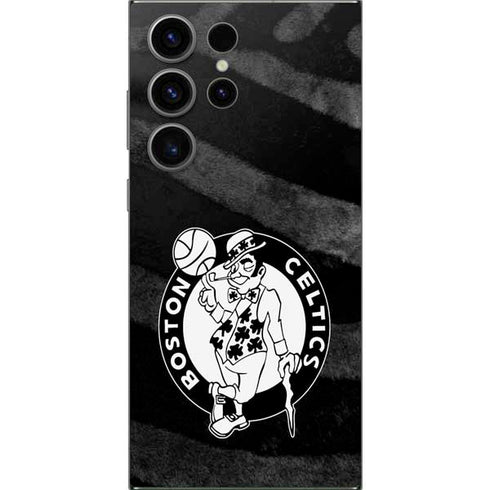 NBA Boston Celtics Black Animal Print Galaxy S24 Ultra Skin