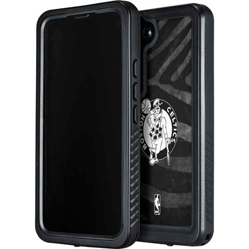 NBA Boston Celtics Black Animal Print Galaxy S24 Waterproof Case