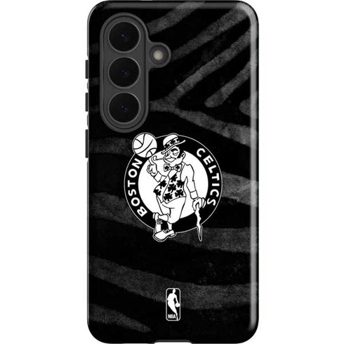 NBA Boston Celtics Black Animal Print Galaxy S26 Impact Case