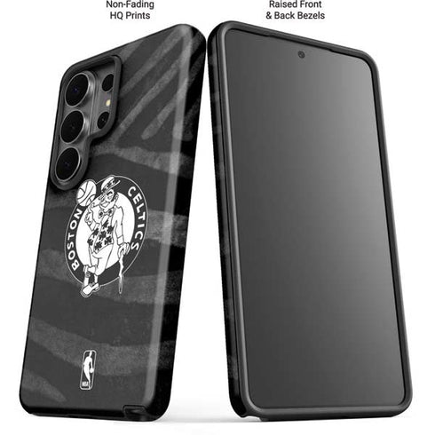 NBA Boston Celtics Black Animal Print Galaxy S26 Ultra Impact Case