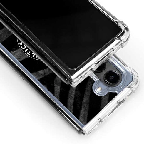NBA Boston Celtics Black Animal Print Galaxy Z Fold5 5G Clear Case