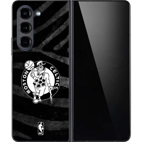 NBA Boston Celtics Black Animal Print Galaxy Z Fold5 5G Skin