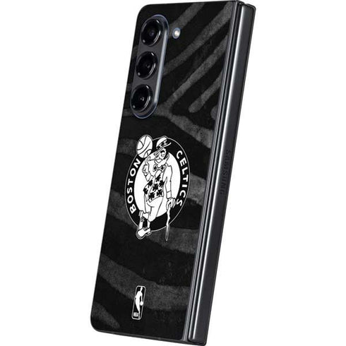 NBA Boston Celtics Black Animal Print Galaxy Z Fold5 5G Skin