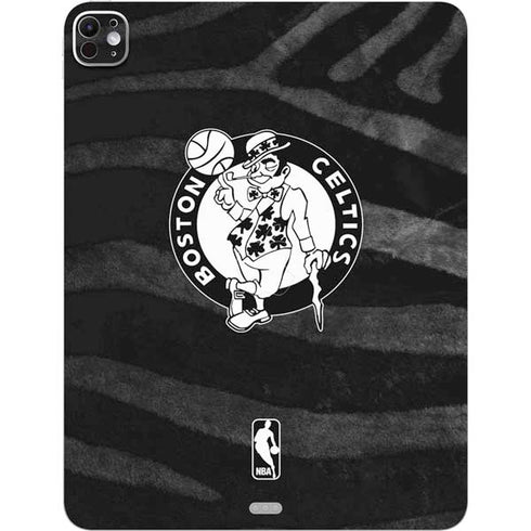 NBA Boston Celtics Black Animal Print iPad Pro 13in M4 (2024) Skin