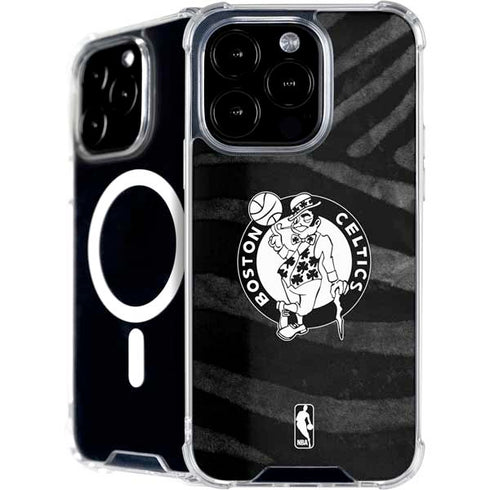 NBA Boston Celtics Black Animal Print iPhone 16 Pro Max MagSafe Case