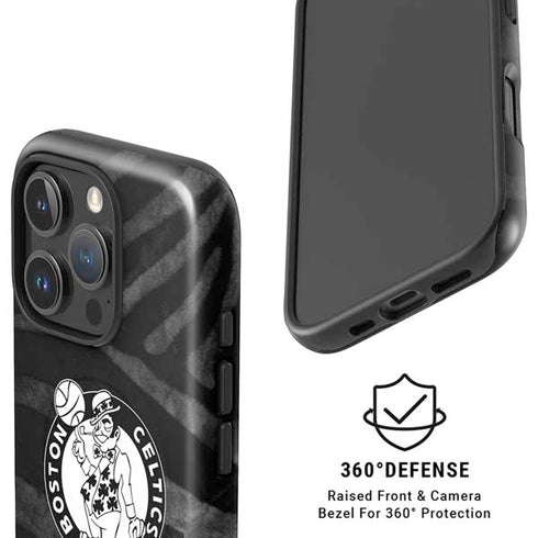 NBA Boston Celtics Black Animal Print iPhone 16 Pro Max Magsafe Impact Case