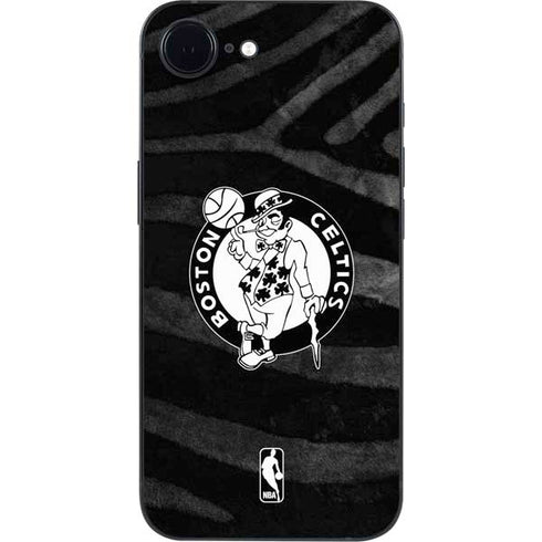 NBA Boston Celtics Black Animal Print iPhone 16e Skin