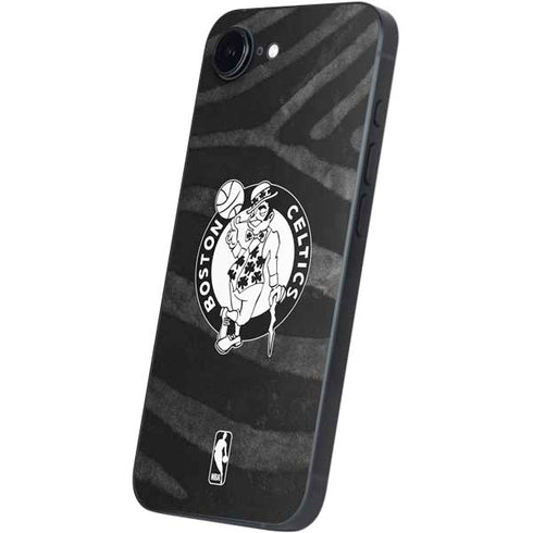 NBA Boston Celtics Black Animal Print iPhone 16e Skin