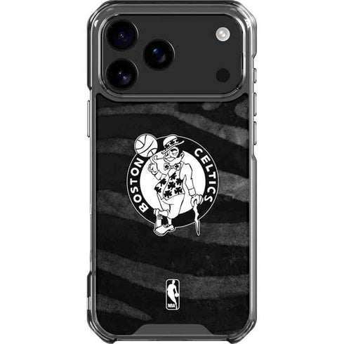 NBA Boston Celtics Black Animal Print iPhone 18 Pro Max Clear Case