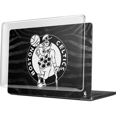 NBA Boston Celtics Black Animal Print MacBook Pro 14in (2021-24) Case plus Skin