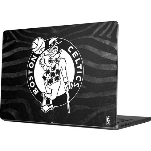 NBA Boston Celtics Black Animal Print Apple MacBook Pro 14-inch Skin