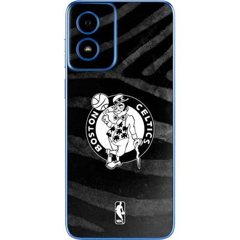 NBA Boston Celtics Black Animal Print Moto G Play 4G (2024) Skin