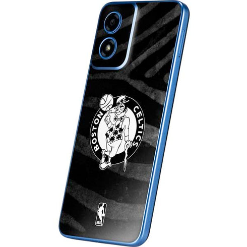 NBA Boston Celtics Black Animal Print Moto G Play 4G (2024) Skin