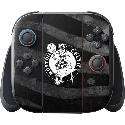 NBA Boston Celtics Black Animal Print Nintendo Switch 2 (2025) with Joy-Con Skin