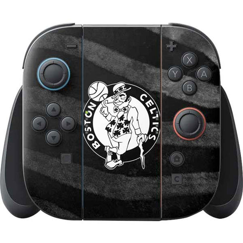 NBA Boston Celtics Black Animal Print Nintendo Skins