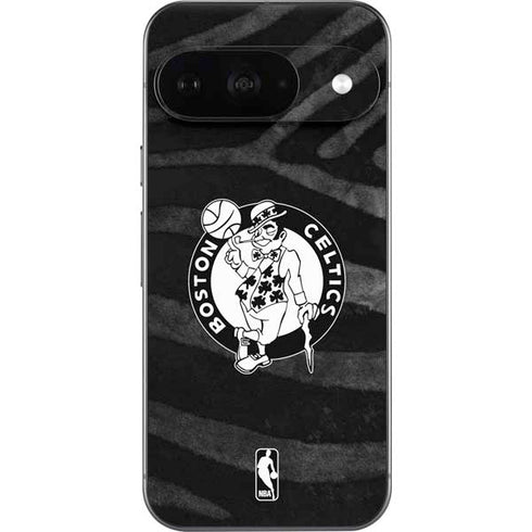 NBA Boston Celtics Black Animal Print Google Pixel 9 Skin