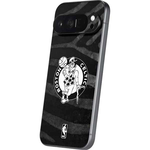 NBA Boston Celtics Black Animal Print Pixel 9 Pro XL Skin