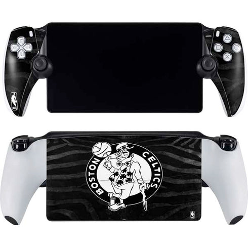 NBA Boston Celtics Black Animal Print PlayStation Portal Remote Player Skin