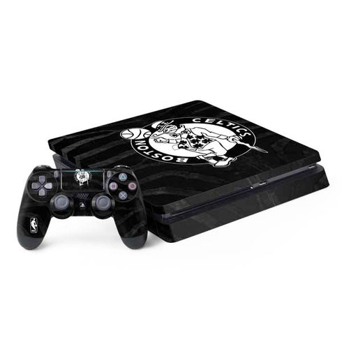 NBA Boston Celtics Black Animal Print PlayStation PS4 Skins