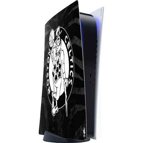 NBA Boston Celtics Black Animal Print PlayStation PS5 Skins