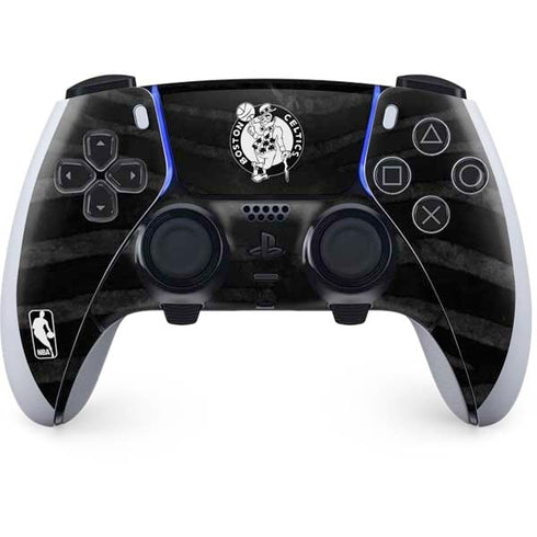 NBA Boston Celtics Black Animal Print PS5 DualSense Edge Pro Controller Skin