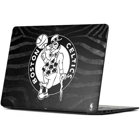 NBA Boston Celtics Black Animal Print Surface Laptop 7 13.8in Skin