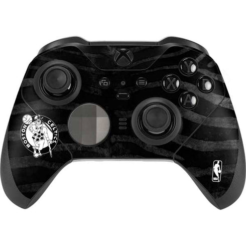 NBA Boston Celtics Black Animal Print Xbox Elite Wireless Controller Series 2 Skin