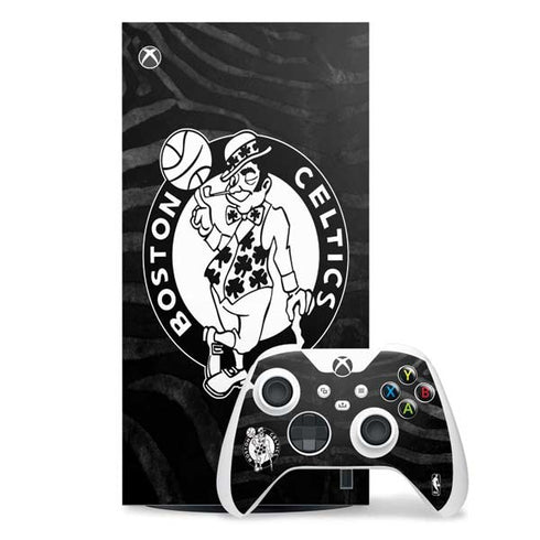 NBA Boston Celtics Black Animal Print Xbox Series X Skins