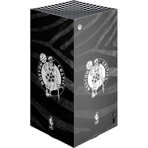 NBA Boston Celtics Black Animal Print Xbox Series X Skins