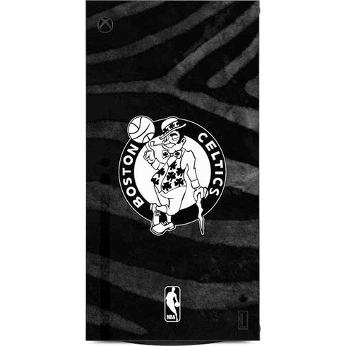 NBA Boston Celtics Black Animal Print XBox Series X Digital Edition Console Skin