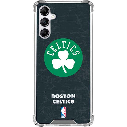 NBA Boston Celtics Black Secondary Logo Gabb Phone 4 Clear Case