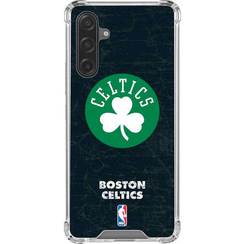 NBA Boston Celtics Black Secondary Logo Galaxy A17 Clear Case