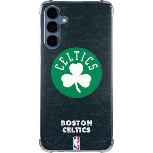 NBA Boston Celtics Black Secondary Logo Galaxy A35 5G Clear Case