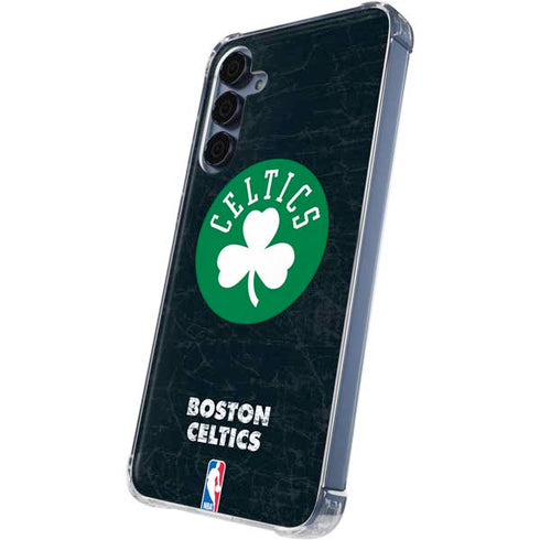NBA Boston Celtics Black Secondary Logo Galaxy A35 5G Clear Case