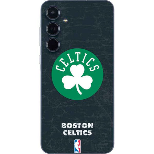 NBA Boston Celtics Black Secondary Logo Galaxy A35 5G Skin