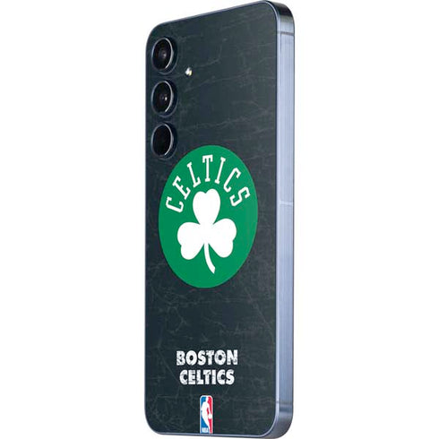NBA Boston Celtics Black Secondary Logo Galaxy A35 5G Skin