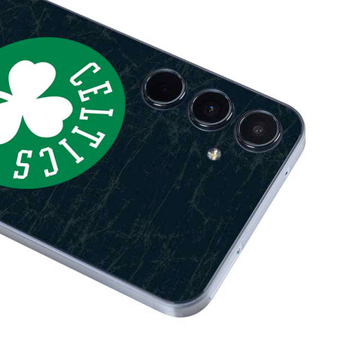 NBA Boston Celtics Black Secondary Logo Galaxy A35 5G Skin