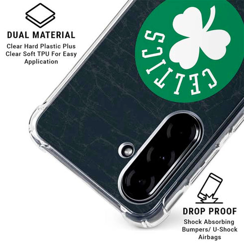 NBA Boston Celtics Black Secondary Logo Galaxy A36 5G Clear Case