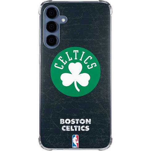 NBA Boston Celtics Black Secondary Logo Galaxy A55 5G Clear Case