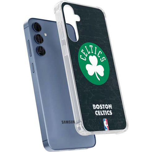NBA Boston Celtics Black Secondary Logo Galaxy A55 5G Clear Case